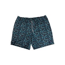L.L.Bean Sport Swim Trunks Abstract Print Blue Teal Print Quick Dry Men's XL