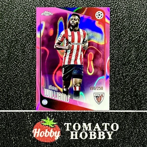 INAKI WILLIAMS /250 PINK LAVA REFRACTOR TOPPS CHROME UEFA 2025-26 ATHLETIC