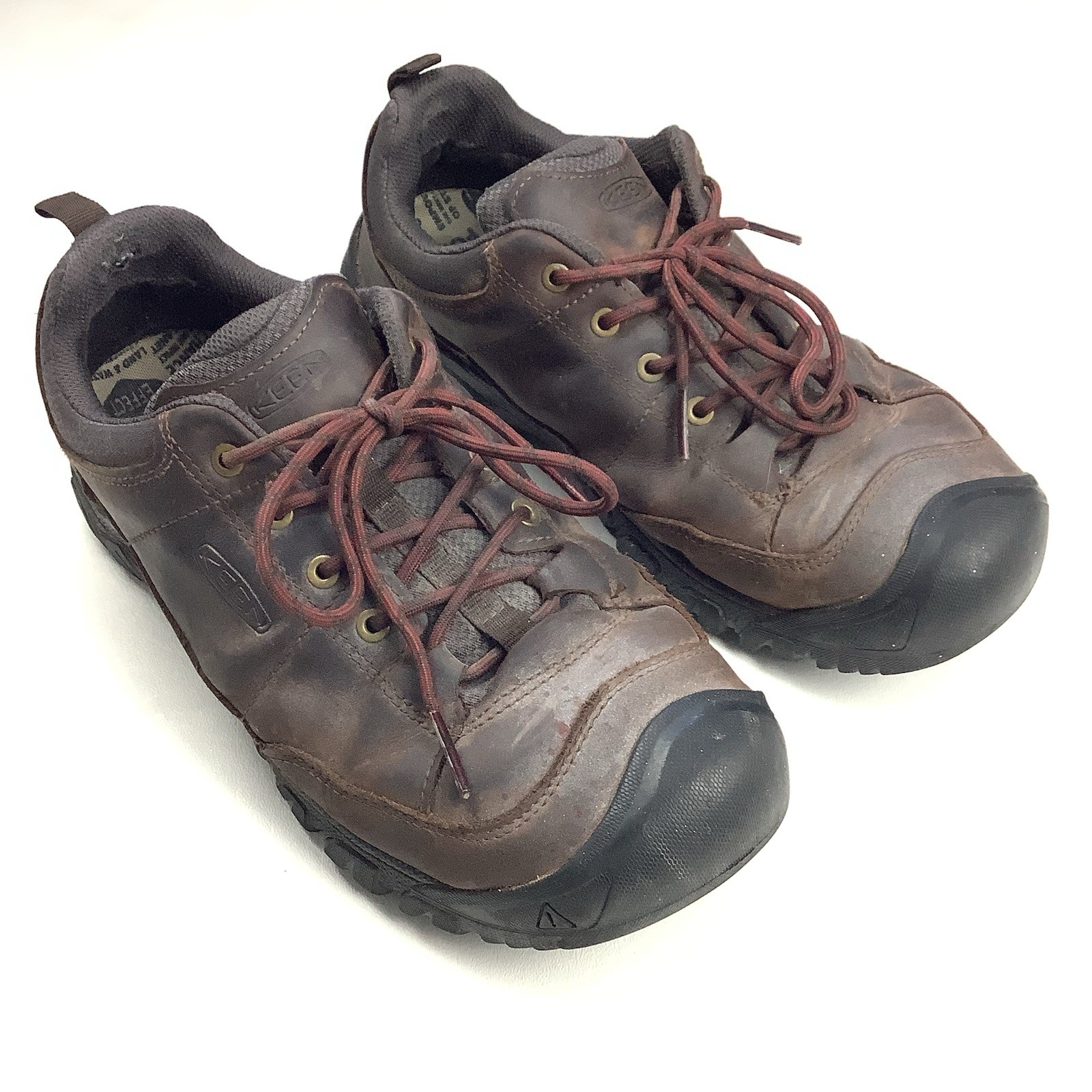 Scarpe casual KEEN Targhee III Oxford in pelle marrone da uomo 12 stringate comode