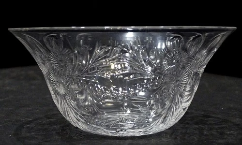 LOVELY! Signed STEUBEN Antique ABP Engraved Cut Glass SMALL BERRY BOWL