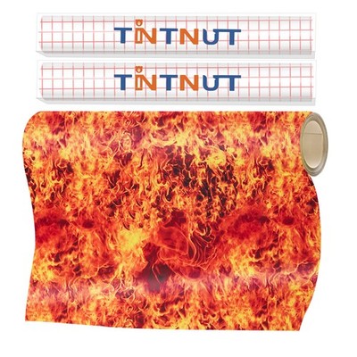 Tintnut Flame Permanent Vinyl Roll - 12 inch x 5ft, Adhesive 