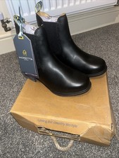 New Moretta Alma Kids Size 3 Black Leather Jodphur Boots