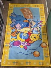 Vintage Disney Winnie The Pooh Rug Tigger Eeyore Piglet Roo Nursery Carpet