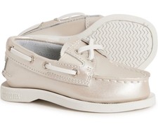 Sperry Boat Shoe Sz 5M Toddler MSRP 55 Champagne Leather Iconic Girls/Unisex