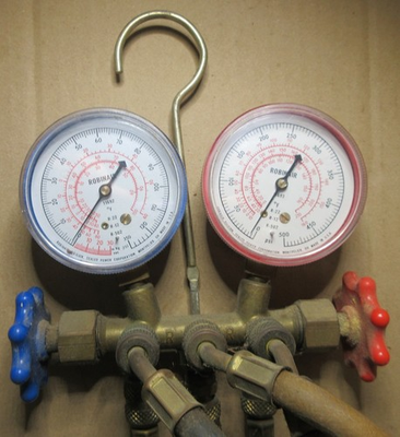 #ad ROBINAIR HVAC AC 11692 amp; 11693 Manifold Twin Gauge Valve Set R 22 R 12 R 502 $18.00