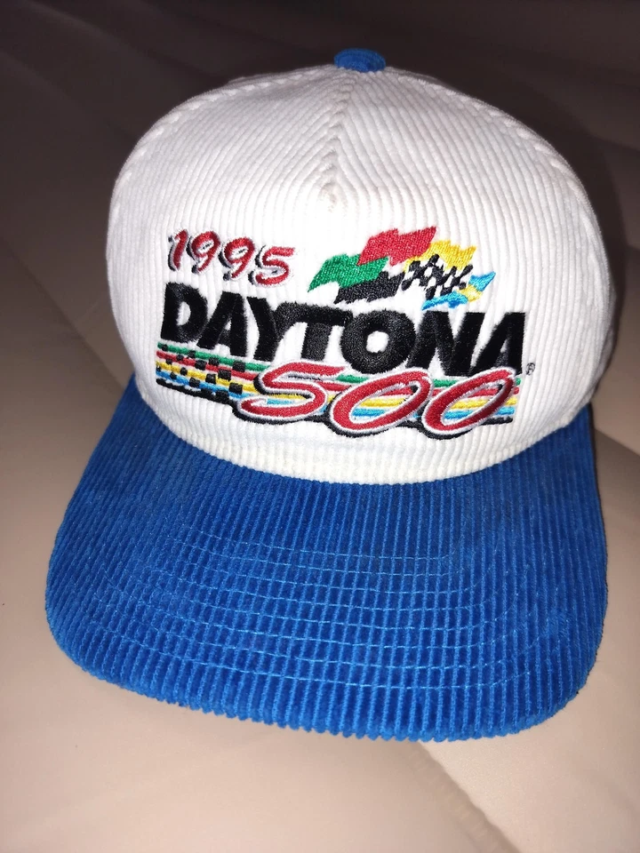 Gorra Daytona 500 Snap Back para hombre talla única NASCAR Racing 1995 pana New Era Foto 2 de 4