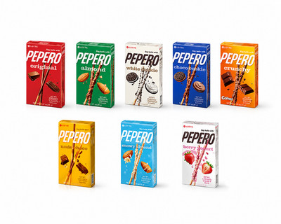 Korean Pepero Variety Pack 8 Flavors Chocolate Cookie Biscuit Snack Gift Set