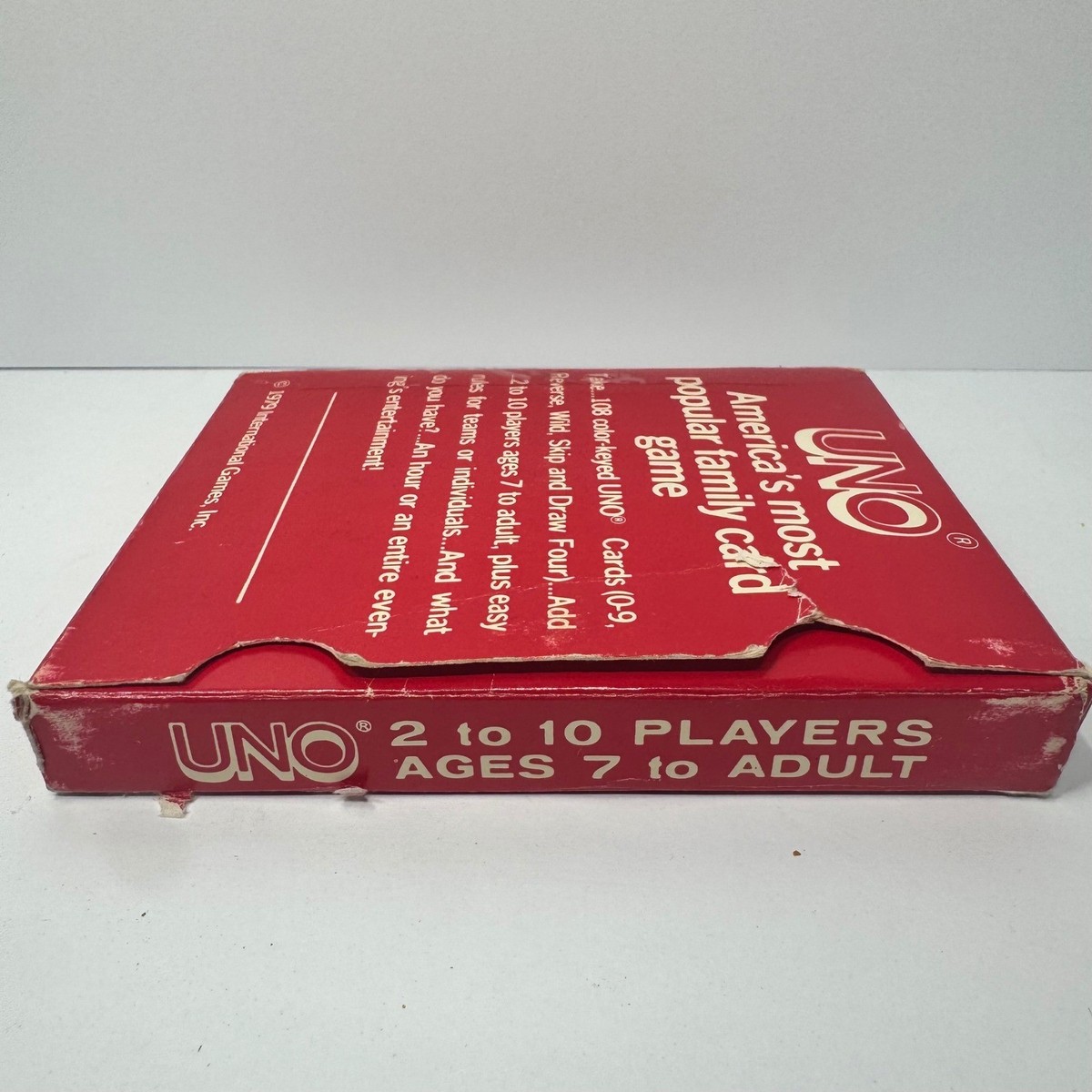 海外購入　年代物　UNO 1979年製 カードゲーム Vintage 1979 Uno Card Game International Games Inc Red Box Retro