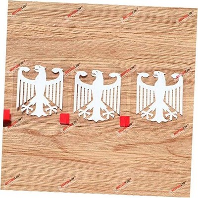 German Coat of Arms Eagle Vinyl Decal Sticker - 3 Pack White, 2 Inches -