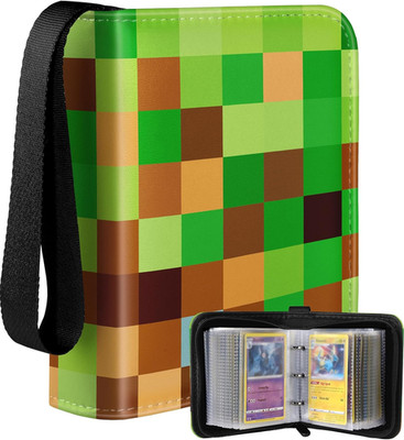 Mini Pocket Card Binder for 80 Cards - Lightweight Green Checkered Album |  eBay
