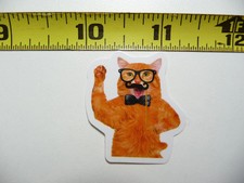 FUNNY CAT KITTEN SMALL STICKER DECAL MOUSTACHE DISGUISE PET FELINE
