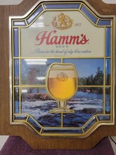 Ancienne enseigne lumineuse bière Hamm's 18,5" X 14,5" EXCELLENT ÉTAT 