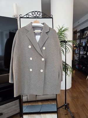 For Me 2050 100% Wool Handmade Ash Beige Coat FM2050 One Size (Woman M-L)