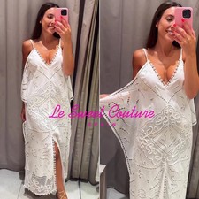 ZARA WOMAN NWT SS25 WHITE EMBROIDERED DRESS ZW COLLECTION ALL SIZES 6895/241/250