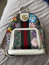 Gucci GG Supreme Monogram Flora Web SmallOphidia Day Backpack White
