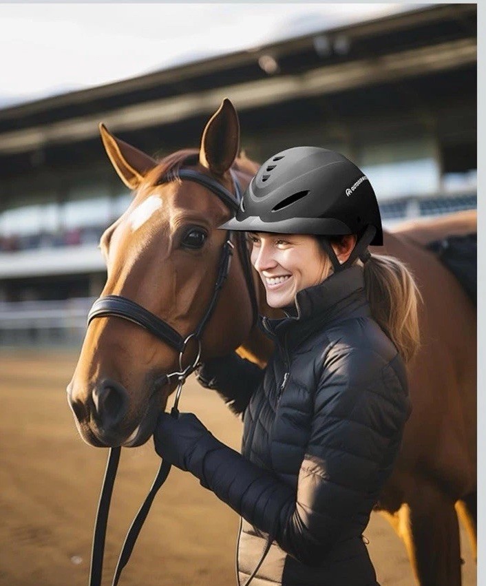OutdoorMaster Equestrian Helmet, Horse Riding Helmet with Sun Visor, Adjustable.