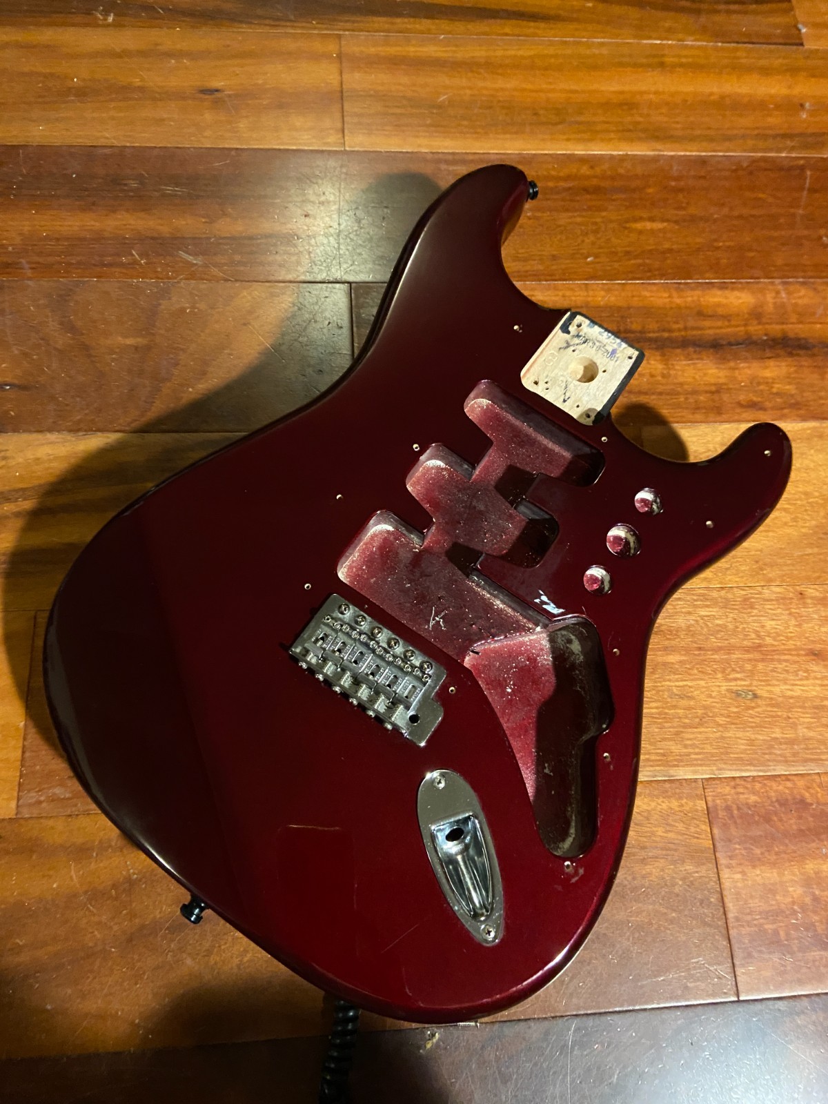 Fender MIM Standard Strat Midnight Wine Burgundy Stratocaster Body w Bridge Hdw
