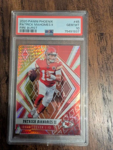 Patrick Mahomes II Fire Burst PSA 10 - 2020 Panini Phoenix Kansas City Chiefs