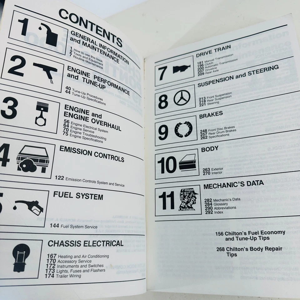 1976-88 雪佛兰 Chevette Pontiac 1000 Chilton 维修手册零件编号 6836 — 第 3/4 张图片