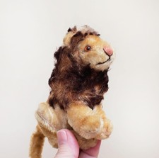 Steiff 4.5" Leo the Lion/ HTF Tiny Mid Century Mohair Cutie Made in Germany