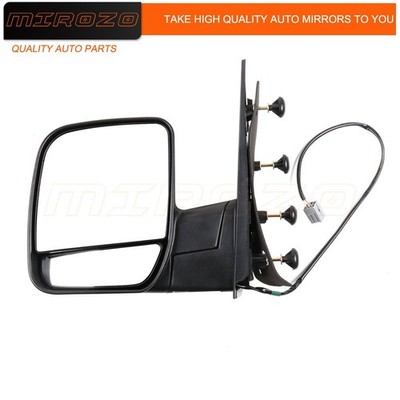 MIROZO LH Power Manually Fold Black Surface Mirror For 2003-2014 Ford Econoline