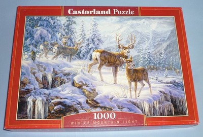 CASTORLAND 1000 Teile Puzzle 'Rehe in Winterlandschaft', komplett & gut erhalten