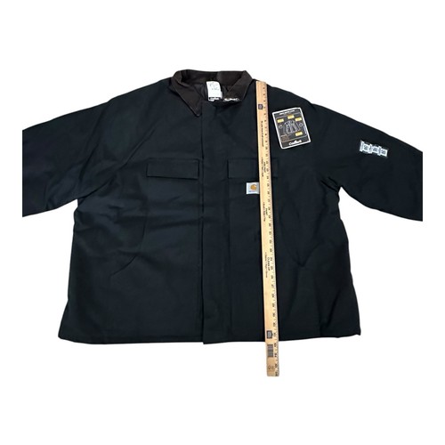 Carhartt Duck Black Canvas Coat Men Size 60 Reg Corduroy Arctic C03 USA NOS HTF - Picture 5 of 17