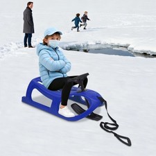 Snow Sled Single Rider Winter Sleigh Outdoor Snow Sled for Toddlers  Kids 100kg