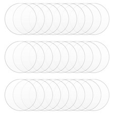 30Pcs 4 inch Clear Acrylic Discs Acrylic Circle Blanks, Round Acrylic Sheets ...