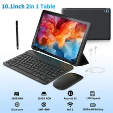 AEEZO Tablet 10 Inch Android 14,14GB RAM 128GB ROM 1280x800 IPS w Keyboard/Mouse