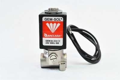 Baccara GEM B 324 Solenoid Coil Valve 2 Way 03-24 AC Operator 1/8'' NPT 24V 60Hz
