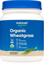 Nutricost Organic Wheatgrass Powder 1LB - Non GMO, Gluten Free, Superfood