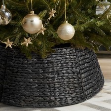 5-Piece Rattan Christmas Tree Collar - 26" Rustic Farmhouse Tree Skirt- Xmas ...