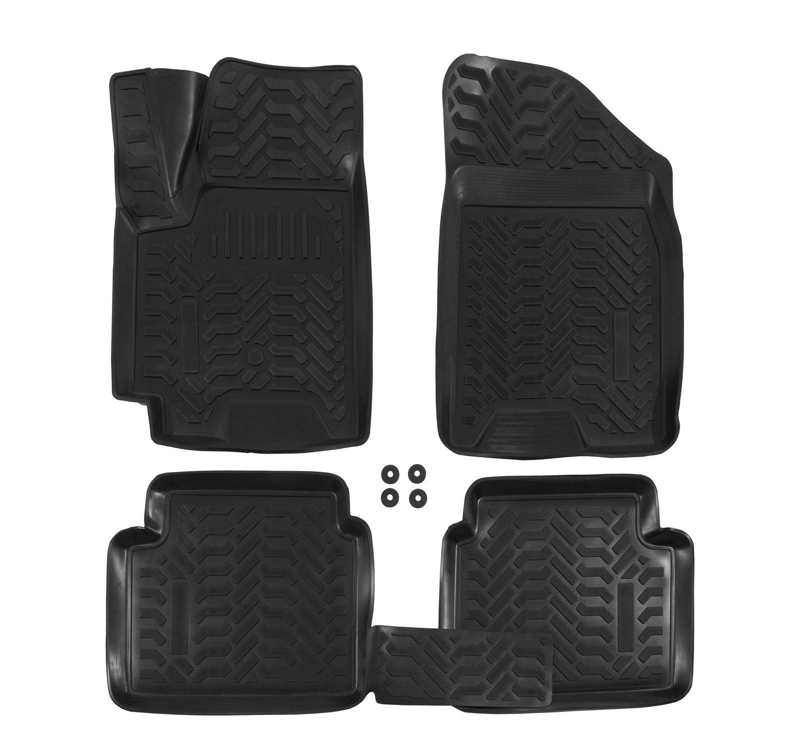 Tapis de sol 3D en caoutchouc pour Peugeot 307 solution contre l'humidité et boue