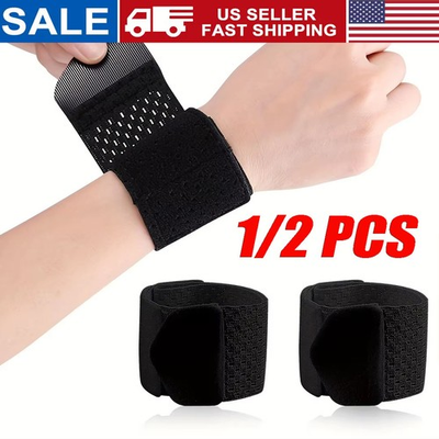 #ad Adjustable Sports Wrist Band Brace Wrap Support Strap Carpal Tunnel Bandage $3.49