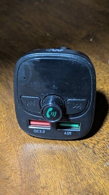  Just Wireless Black USB Car Charger Bluetooth Hands-Free FM Transmitter