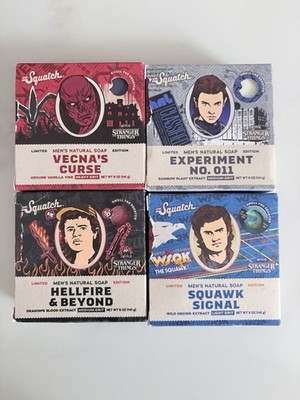 Dr. Squatch Stranger Things Men s All Natural Vanilla Soap Bars 4-Pack 5 oz