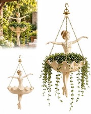 Ballerina H&auml;ngepflanztopf Figur &ndash; Blumentopf zum Aufh&auml;ngen aus Kunstharz