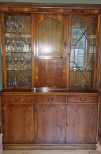 Yew Two-Tier Dresser Sideboard Cocktail Cabinet Antique Style