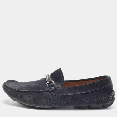 Mocassins Prada en daim bleu marine taille 41,5 - Photo 1/4