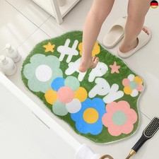Bunt Badezimmerteppich, Badematte rutschfest 40 x 60 cm, Waschbar Badteppich,