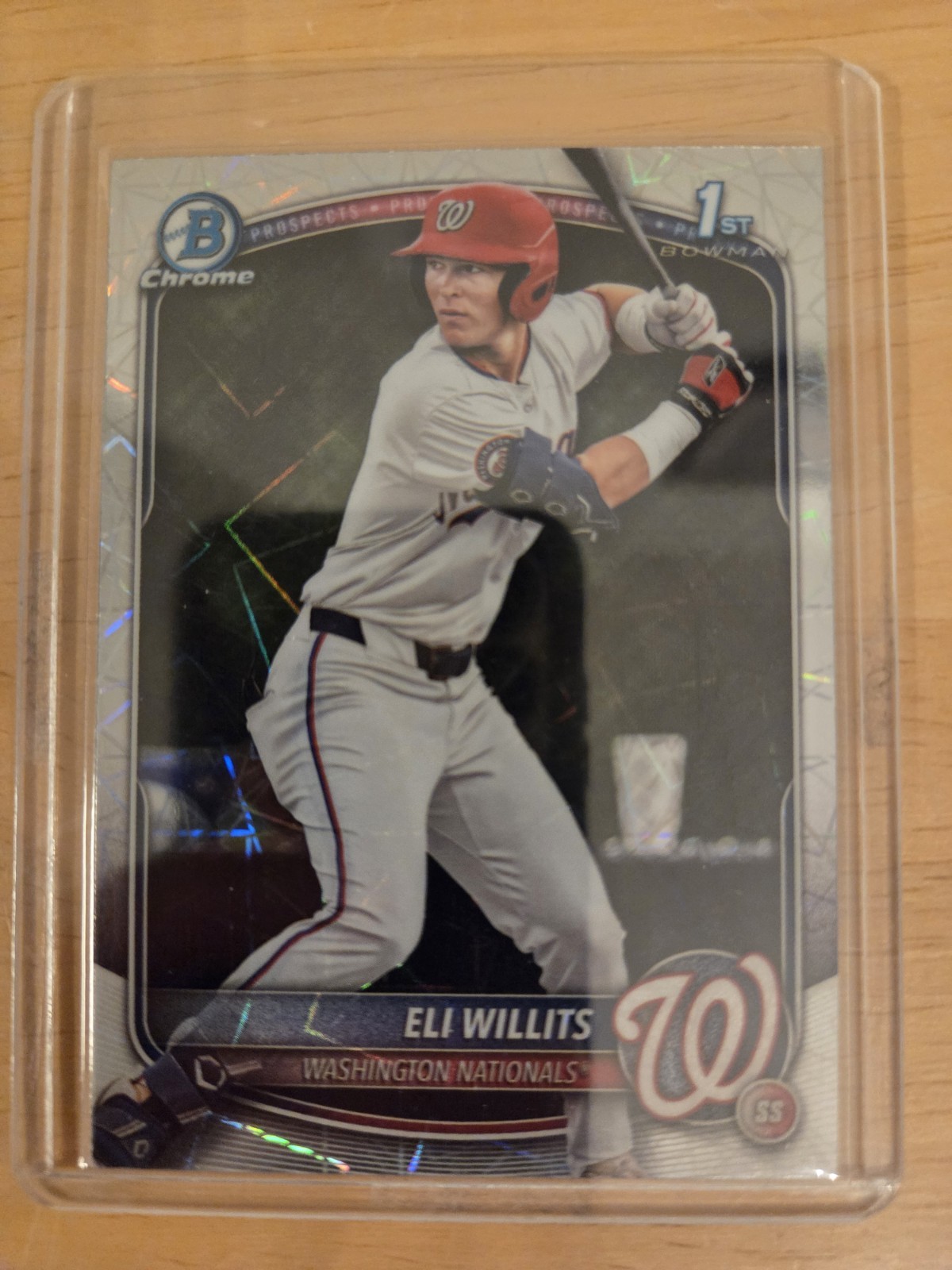 Eli Willits 2025 1st Bowman Draft Chrome Lazer Refractor Washington Nationals