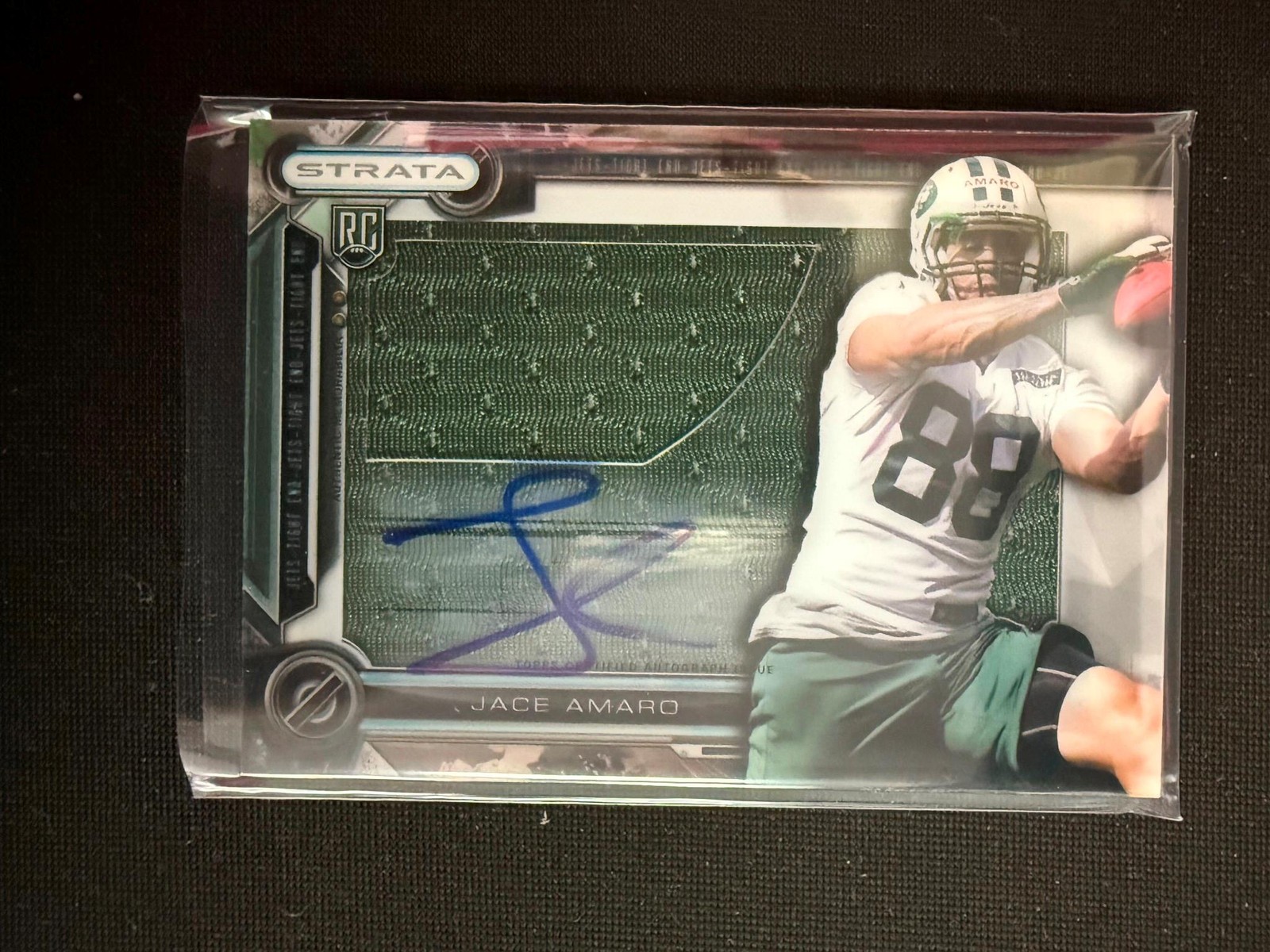 Jace Amaro Topps Strata Clear Cut Autograph Rookie Relic #JA Base