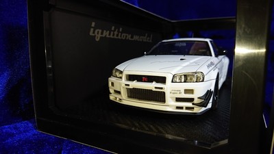 1/18 イグニッションモデル　日産　スカイラインGT-R Mine's R34 1/18 Ignition model Mine's NISSAN SKYLINE GT-R R34 TE37 SAGA
