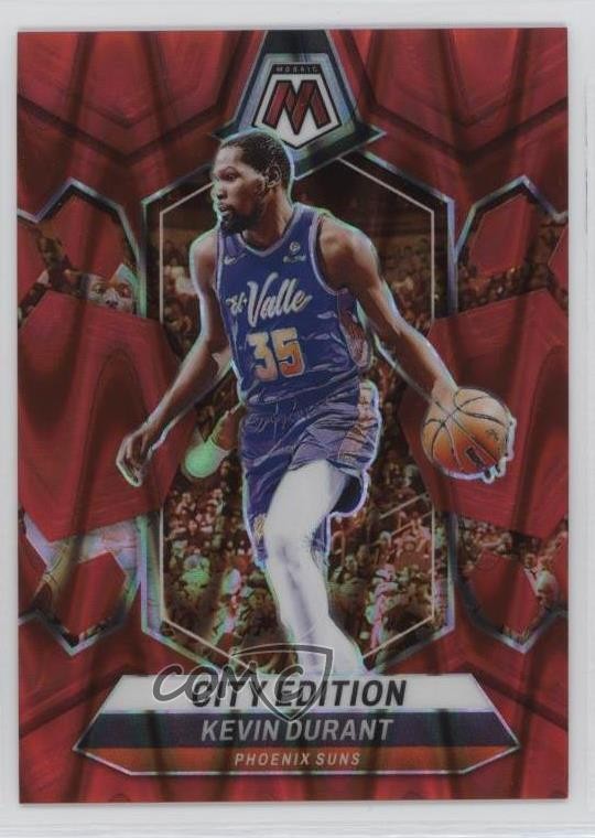 2023-24 Panini Mosaic City Edition Red Seismic Prizm /299 Kevin Durant #286