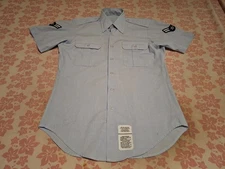 US Air Force Polyester-Cotton Man's Short Sleeve Type II Shirt Size 15 1/2 Used