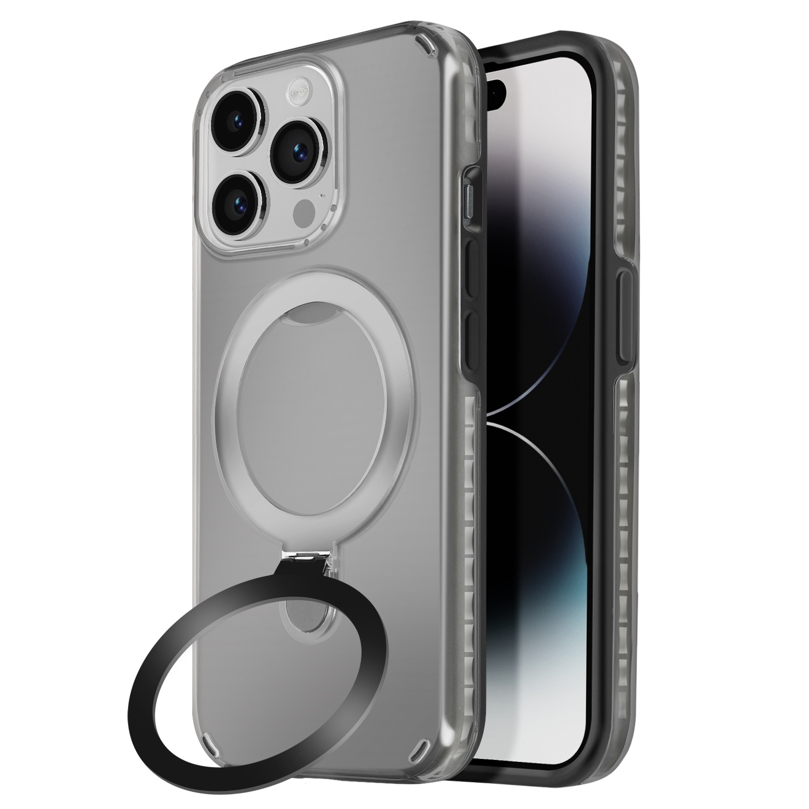 Finis les chutes avec la coque iPhone 14 Pro Max et son anneau de maintien rotatif antichoc