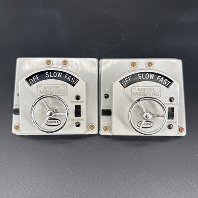 2 Vintage Aurora Model Motoring Speed Control w/Reverse Switch Brake & Slow Fast