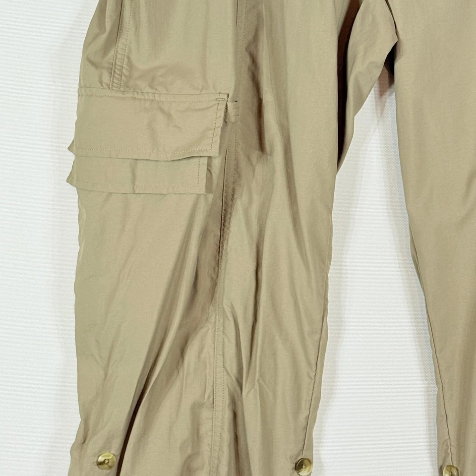 Magellan's Travel Gear Womens 14 Khaki Nylon Cargo Pants Convertible Outdoors - Image 3 of 4