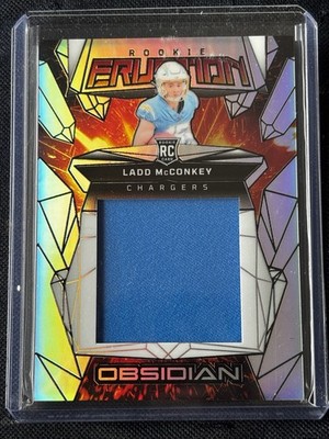 2024 Panini Obsidian - Rookie Eruption Materials Ladd McConkey #ERM-LMY...